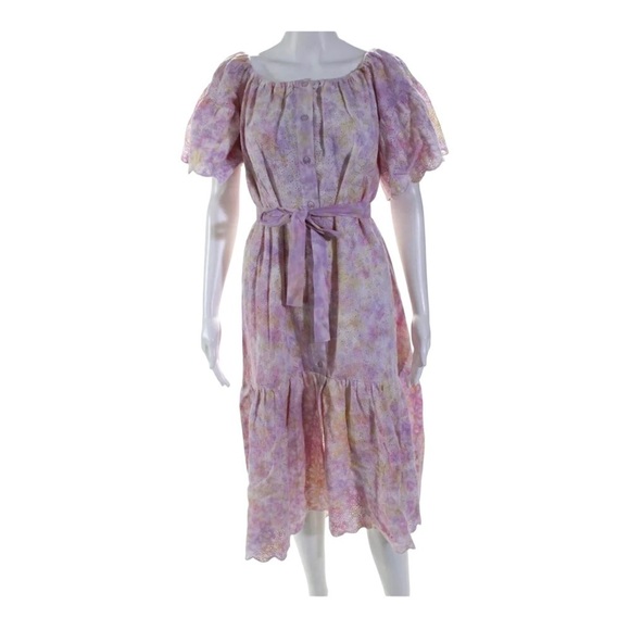 NWT SUNDRESS x Revolve Sandra Eyelet Off the Shoulder Midi Dress One Size - Picture 7 of 10